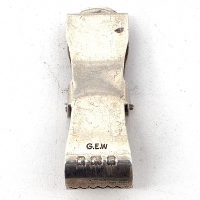 Antique Sterling Silver Tie Grip, Birmingham, G E Walton & Co Ltd