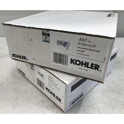 Kohler July Wall Mount Bath Set - Lot of 2 Brand New - RRP Over $850