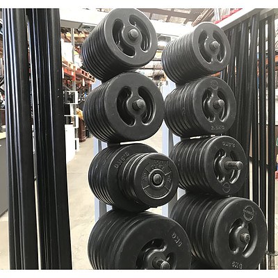 Australian Barbell Company Rack with Weights & Barbells