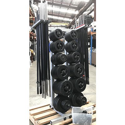 Australian Barbell Company Rack with Weights & Barbells