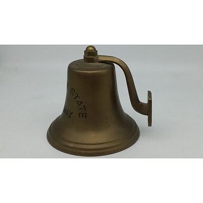 Modern Brass Bell with Victorian Railways Inscription 