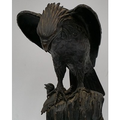 Heavy Painted Cast Brass Eagle