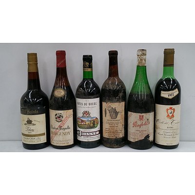 Six Bottles of Vintage Wine