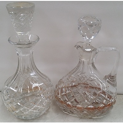 Cut Glass Decanters - Lot of Two