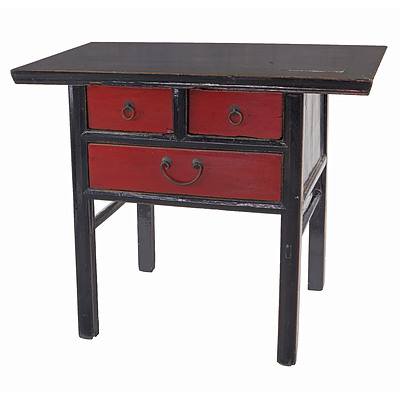 Chinese Lacquered Alter Table, Late 20th Century