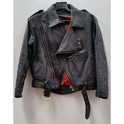 Mars Vintage Leather Motorcycle Jacket - Size 36