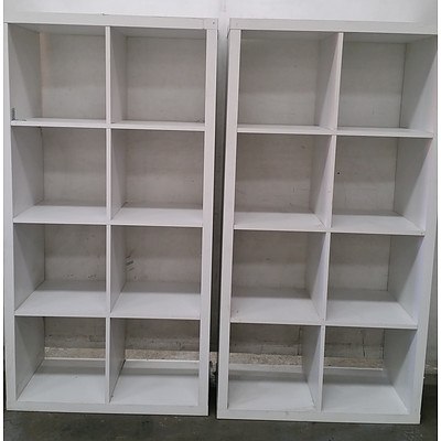 Rustic and Contemporary Shelving Units - Lot of Three