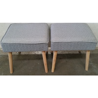 Contemporary Foot Stools - Lot of Two