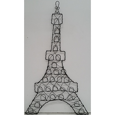 Wire Eiffel Tower Wall Hanging