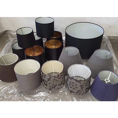 Selection of Lampshades - Primarily Black and Grey in Colour