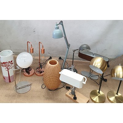 Desk Lamps and Metallic Bedside Lamps