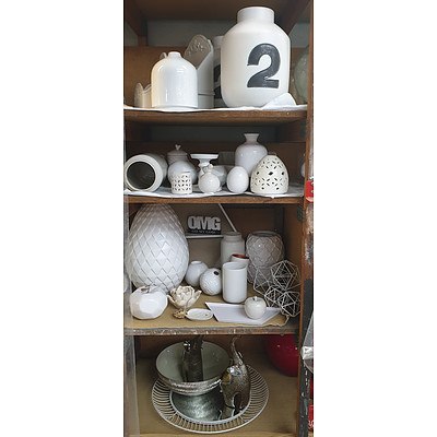 Selection of Assorted Ceramic White Homewares and Ornaments