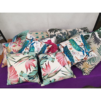 Selection of Floral Cushions - Lot of 13