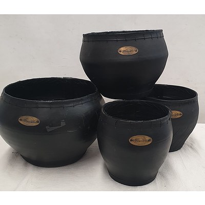 Retyred 'Recycled Tyre' Plant Pots - Lot of Four