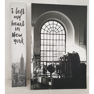 Two Black and White New York Themed Canvas Prints