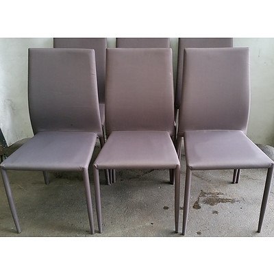 Contemporary Outdoor Dining Chairs - Lot of Six