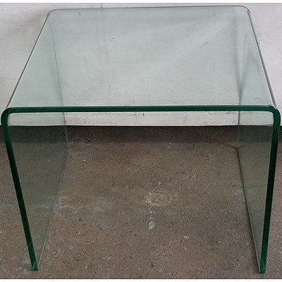 Contemporary Glass Occasional Table Table