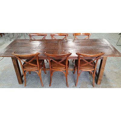 Rustic Seven Piece Dining Setting