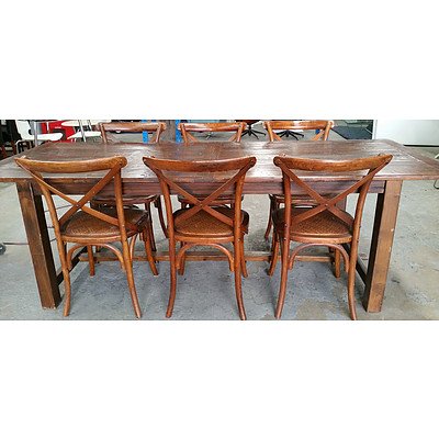 Rustic Seven Piece Dining Setting
