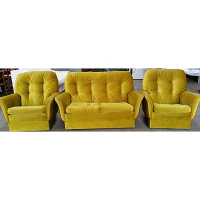 Vintage Retro Three Piece Lounge Suite