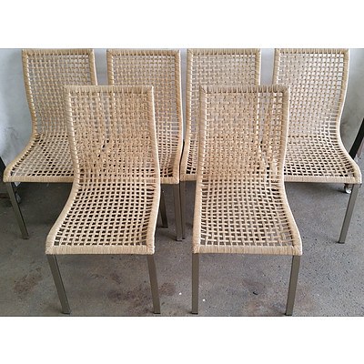 Contemporary Outdoor Chairs - Lot of Six