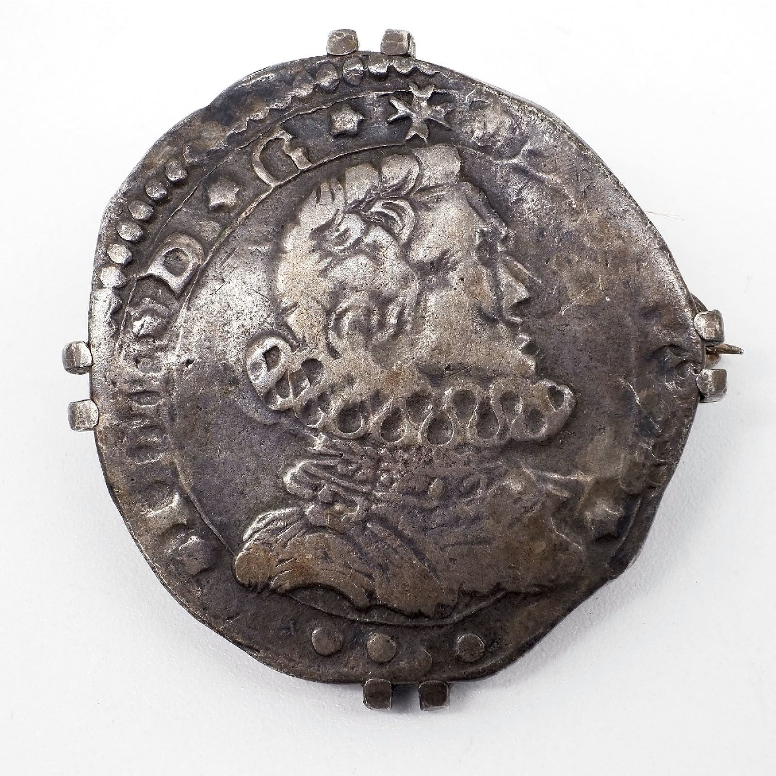 'Late 16th or 17th Century Silver Thaler, Austro-Hungarian Empire, Now Mounted as Brooch'