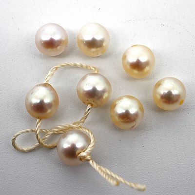 Eight 6mm White Cultured Pearls