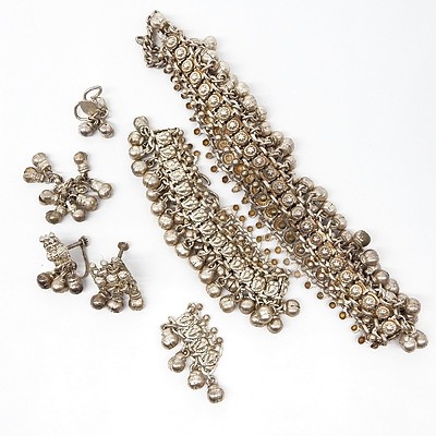 Group of Indian Silver Metal Jewellery