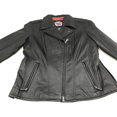 Harley Davidson Black Leather Large Jacket - Brand New
