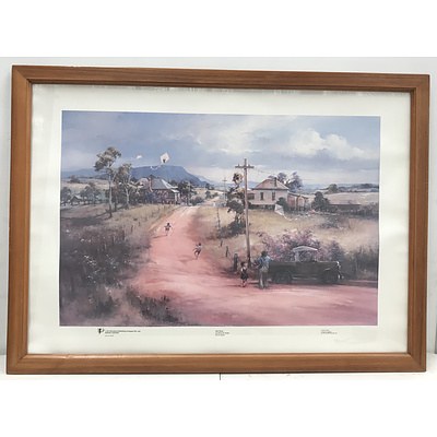 Two Large D'arcy Doyle Offset Prints Including Kite Flying and The Big Ring