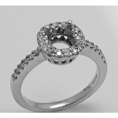 18ct White Gold Diamond Ring Mount