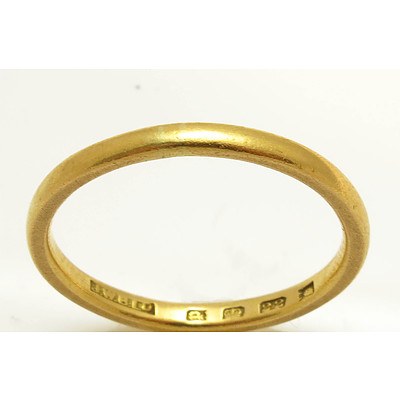 22ct Gold Vintage/almost Antique Wedding Ring