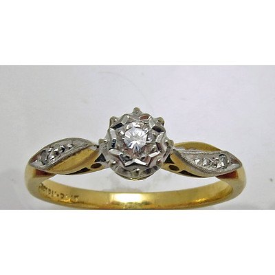 Vintage Diamond Ring - 18ct Gold, Platinum, Palladium