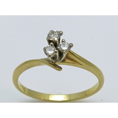 18ct Gold 3 stone Diamond Ring