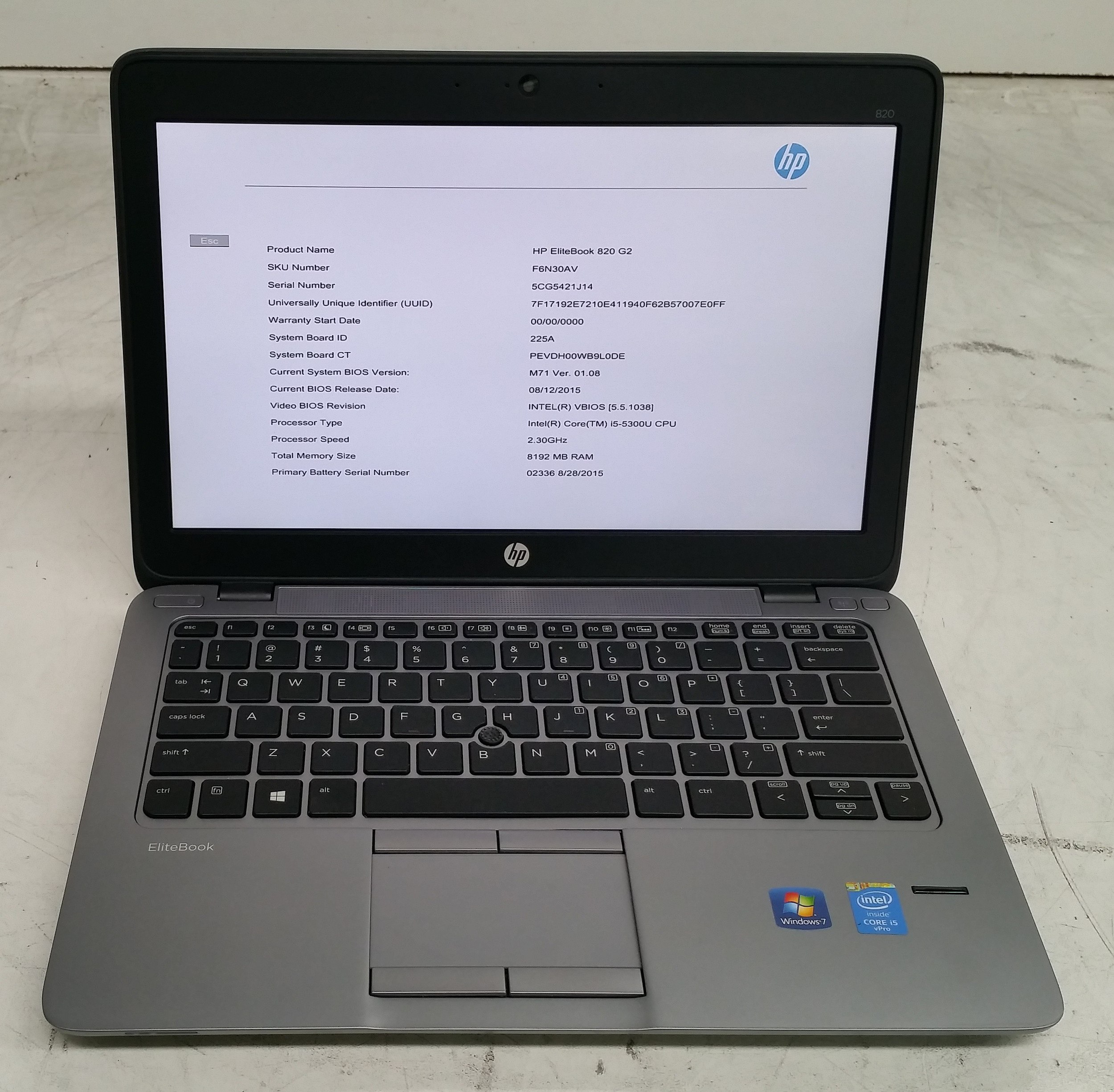 Hp Elitebook 820 G2 12 Inch Core Lot 1079738 Allbids 9755