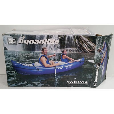 Aquaglide Yakima 2 Person Inflatable Kayak & Oars