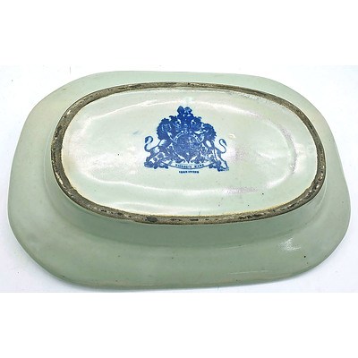 Victorian Style Blue and White Platter, Later 20th Century