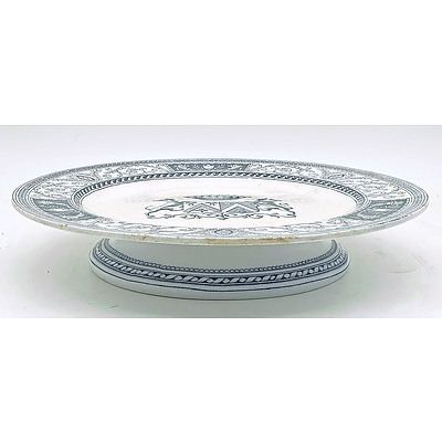 Antique English Minton Clare Pattern Porcelain Cake Stand
