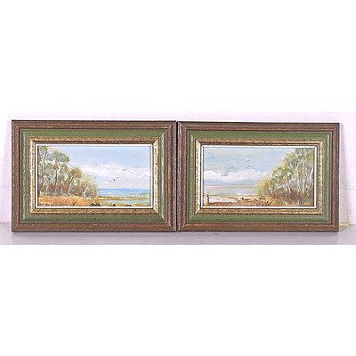 A Pair of Small Oil Paintings of Raymond Island, Victoria, by Betty Jackson