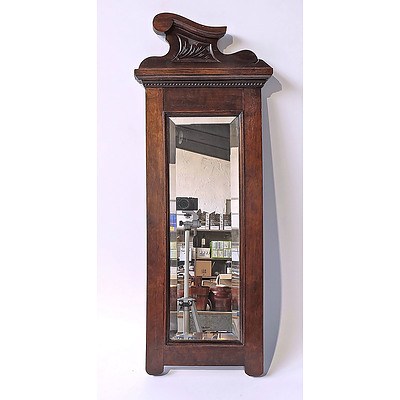 Antique Style Teak Mirror with Bevelled Glass