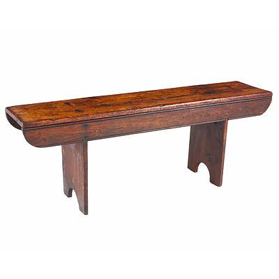 Antique Rustic Baltic Pine Small Bench with Lovely Patina