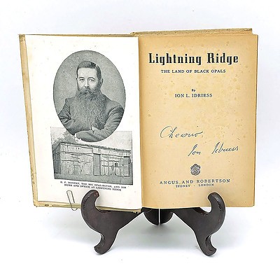 Lightning Ridge by Ion Idriess Signed by the Author, Angus and Robertson, 1950