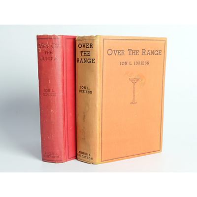 Over the Range (1937) and Men of the Jungle (1933) by Ion Idriess, Angus and Robertson, Hard Covers