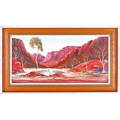 Henk Guth (1921-2002) Central Australian Landscape, Oil on Board