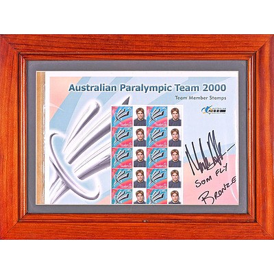 Signed Australian Paralympic Team 2000 Stamps
