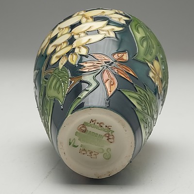 Moorcroft Yellow Wisteria Vase Designed by Philip Gibson, 1998