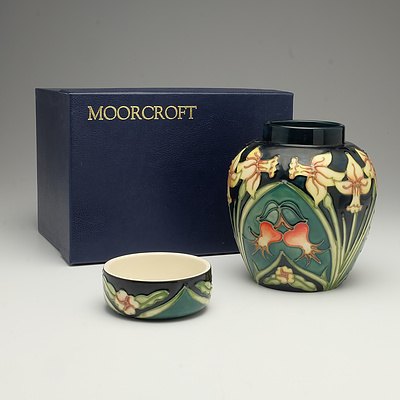 Moorcroft Carousel Pattern Ginger Jar Designed by Rachel Bishop, 1996