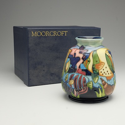 Moorcroft Martinique Vase Designed by Jeanne McDougall, 1997