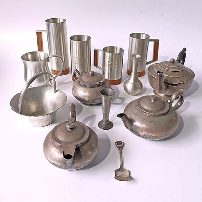 A Quantity of Pewter and Silver Plate