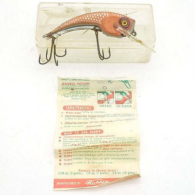 Vintage French Floppy Fishing Lure with Box and Manual
